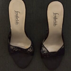 Frederick's of Hollywood Black Heels with Elegant Detailing